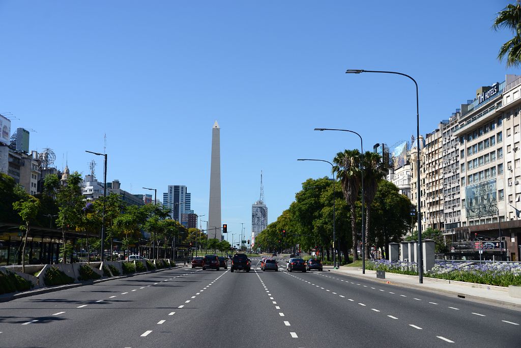 10 Looking Down Avenida 9 de Julio Avenue With Obelisco Obelisk And Ministry of Social Development Building Buenos Aires